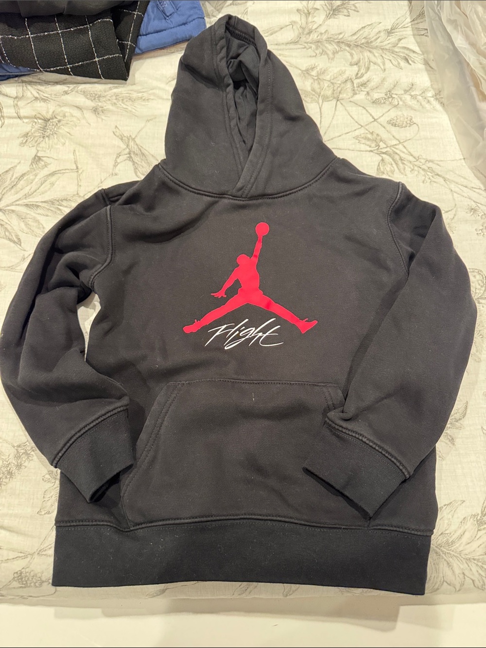 Jordan Kids Black Hoodie with Red Jumpman